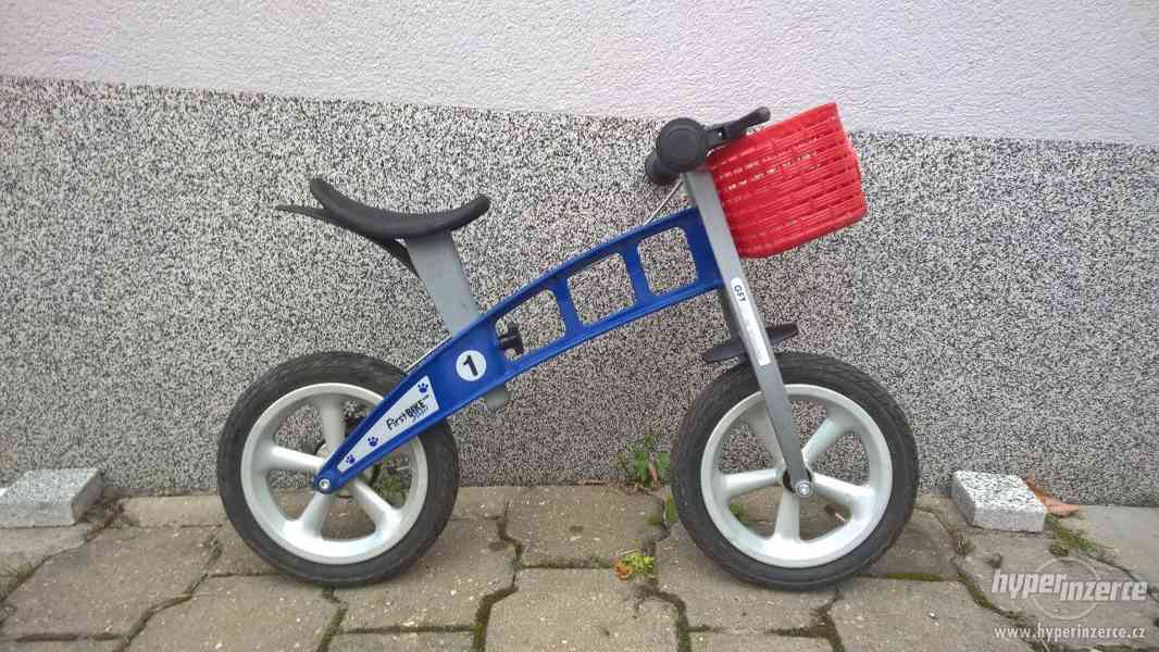 Odrážedlo FIRSTBIKE  šedo-modré - foto 1
