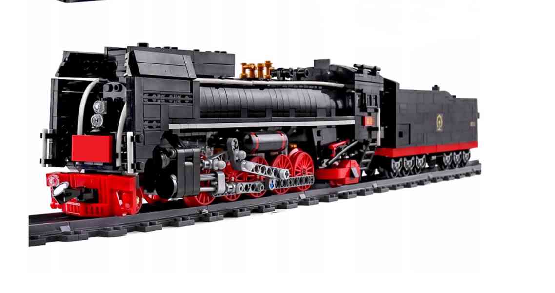 Model parní lokomotivy s tendrem - kopie LEGO City