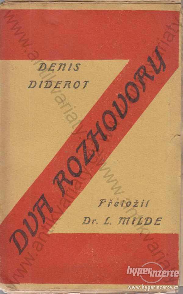 Dva rozhovory Denis Diderot 1929 Volné myšlenky - foto 1