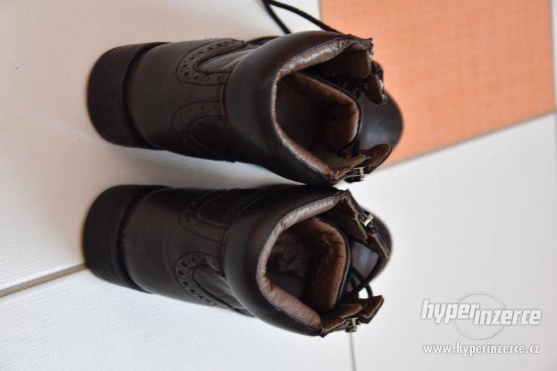 Pánské kožené podzimní/ zimní boty vel 40 - foto 4