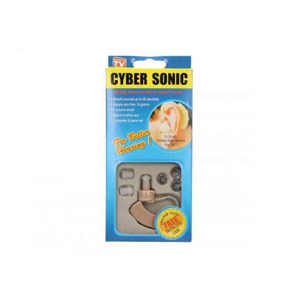 Ušní naslouchátko s ochranným pouzdrem Cyber Sonic - béžové - foto 2