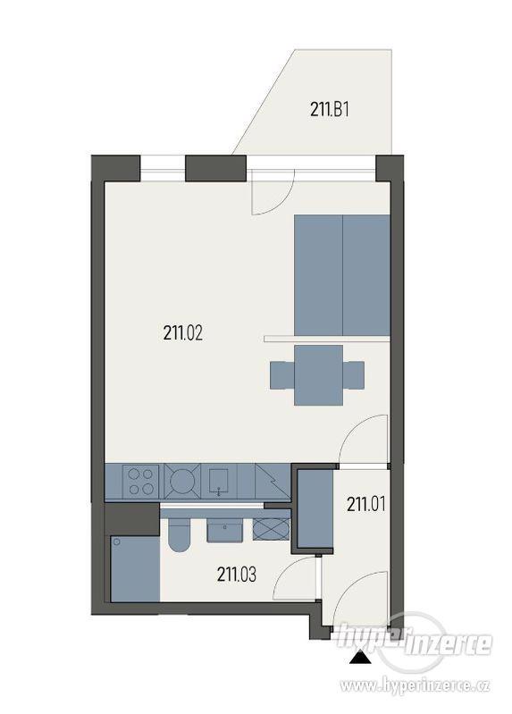 Prodej bytu 1+kk, 2 NP,  plocha 33,3 m2, balkon, Praha 9 - foto 3