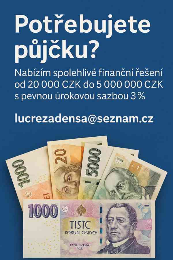3. Vaše jistá půjčka od 20 000 do 5 000 000 CZK!