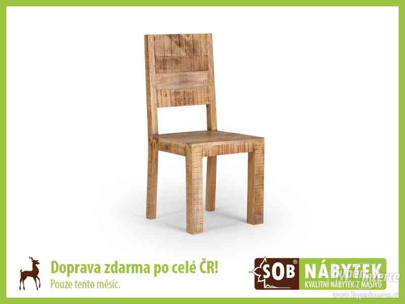 Židle z manga, Masivní židle dřevěná - foto 1