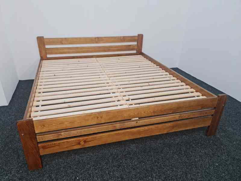 Prodám nové postele v moření dub zvýšené 160 nebo 180x200cm  - foto 3