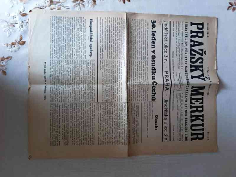 Pražšký Merkur a Moravské slovo noviny z roku 1939 a 1943! - foto 3