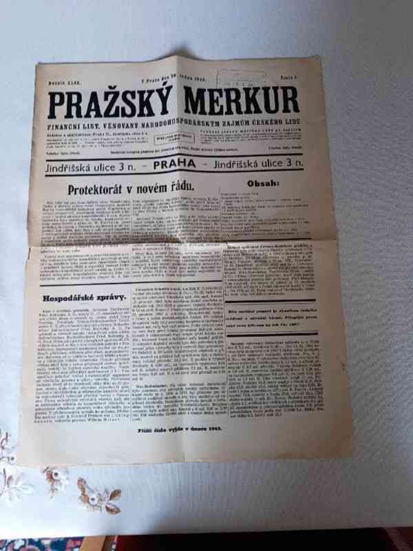Pražšký Merkur a Moravské slovo noviny z roku 1939 a 1943! - foto 5