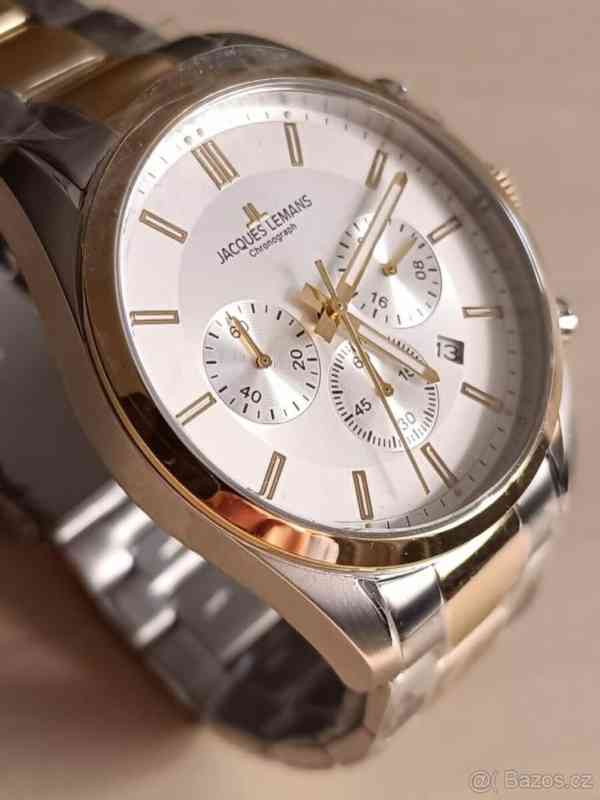 Luxusní pánské hodinky Jacques Lemans Chronograph (Nové, v z - foto 3