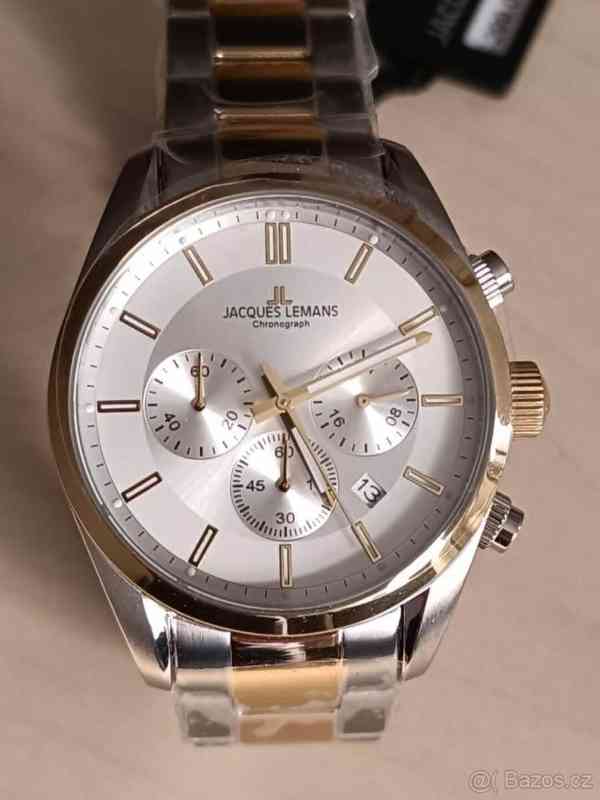 Luxusní pánské hodinky Jacques Lemans Chronograph (Nové, v z - foto 2