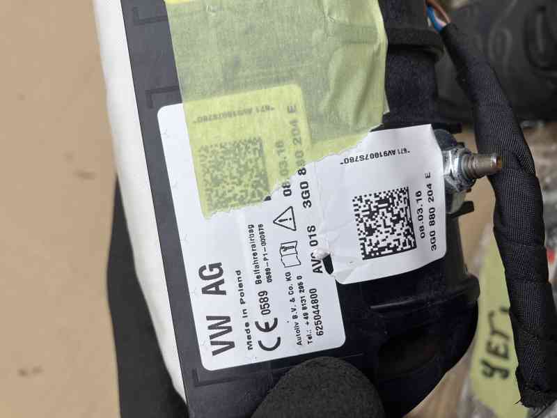 Airbag spolujezdce vw passat b8 tiguan superb 3 - foto 2
