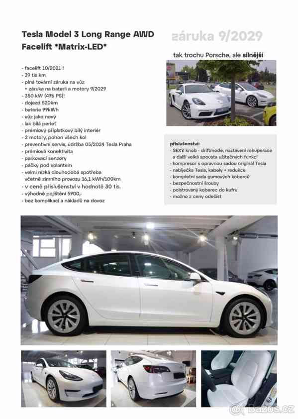 Tesla Model 3 facelift 10/2021, PLNÁ ZÁRUKA - foto 2