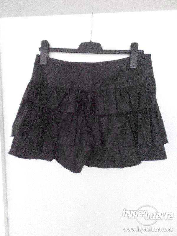 Nová černá dámská kožená sukně, vel. M - foto 1