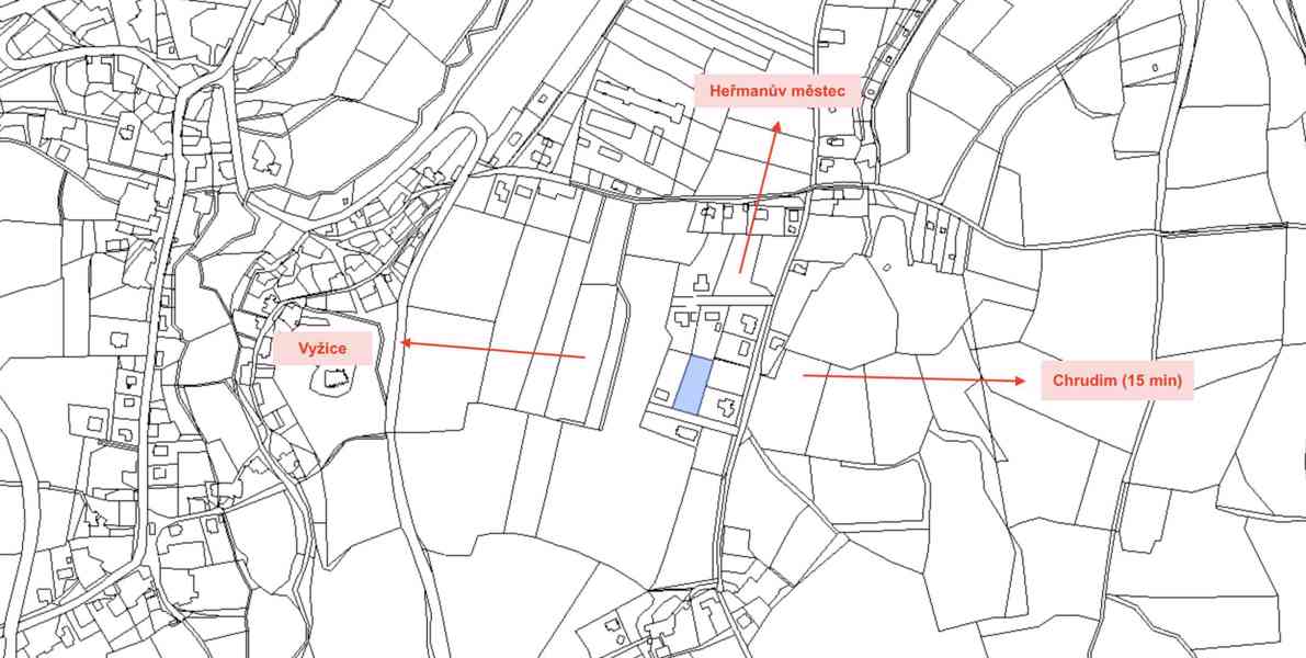 Stavební pozemek - Kostelec u Heřmanova Městce 1582 m² - foto 2