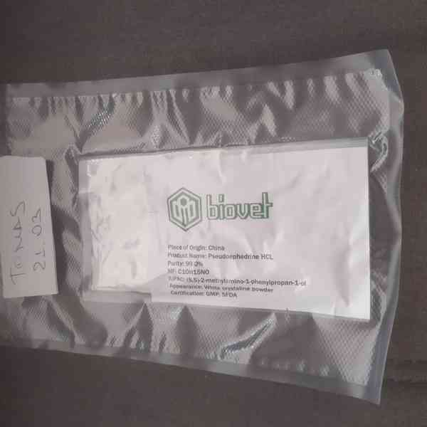 100 gramů 99% čistého pseudoefedrin hydrochloridu - foto 3