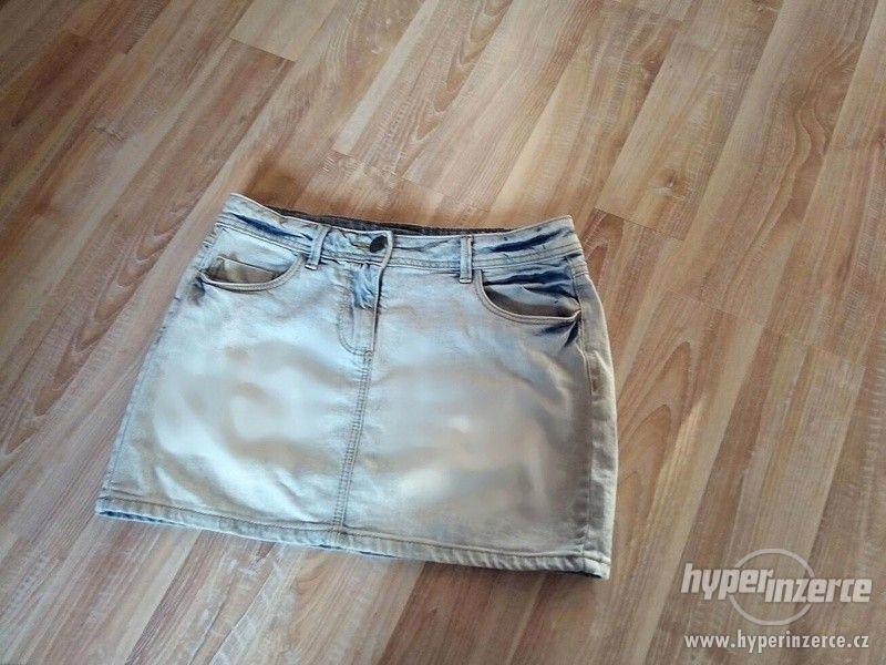Sexy mini džínová sukně, Takko, velikost S - foto 1