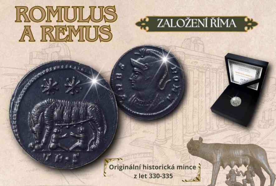 1690 LET STARÁ MINCE ROMULUS A REMUS 