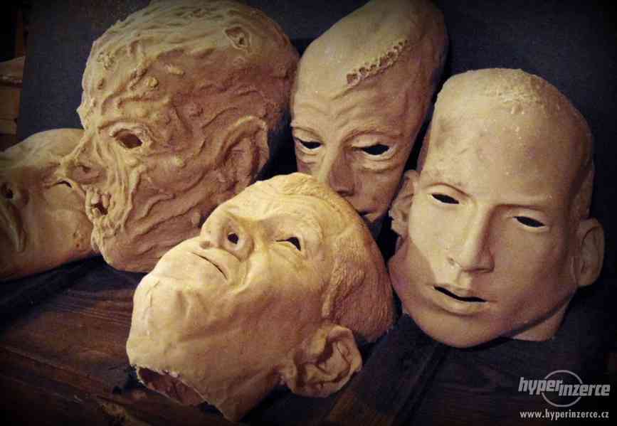 Horor rekvizity pro film, divadlo, únikové hry..latex masky - foto 3