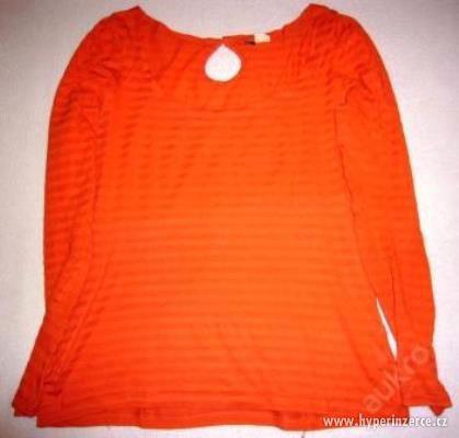 oranžové triko s dlouhým rukávem - foto 1