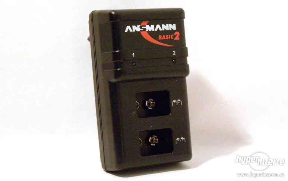 Nová nabíječka 1-2ks baterií 9V Ansmann Basic 2 - foto 2