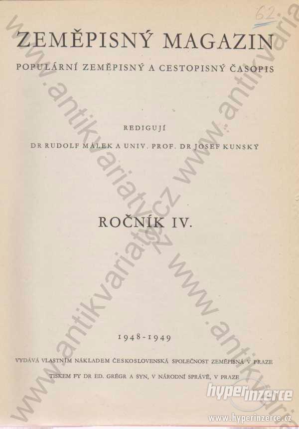 Zeměpisný magazín 1948-1949 - foto 1