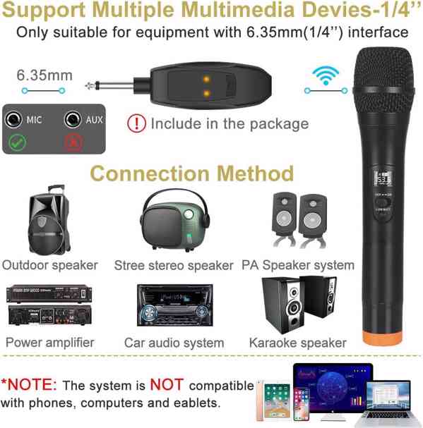 🎤 Bezdrátové karaoke mikrofony ALPOWL – stav nové - foto 7