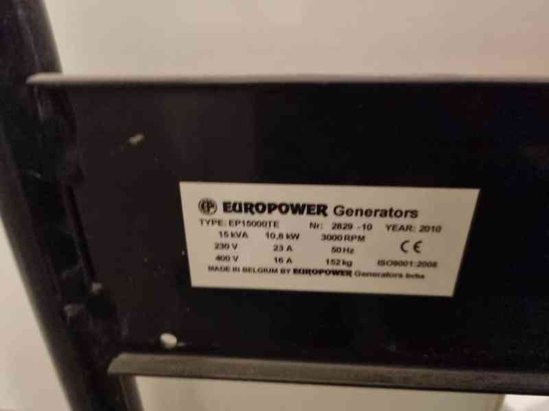 Položka číslo 1 - agregát Europower EP15000TE - foto 2