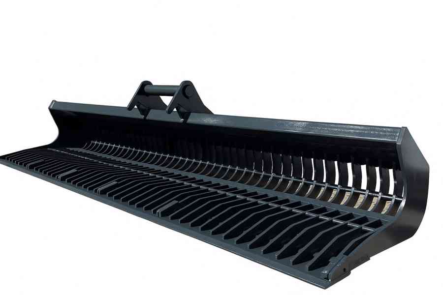 Prolamovaná svahová lopata, hrábě 300cm 13-20t - foto 3