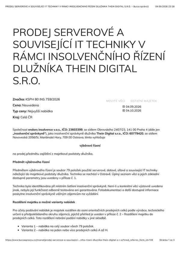PRODEJ SERVEROVÉ A SOUVISEJÍCÍ IT TECHNIKY - foto 7
