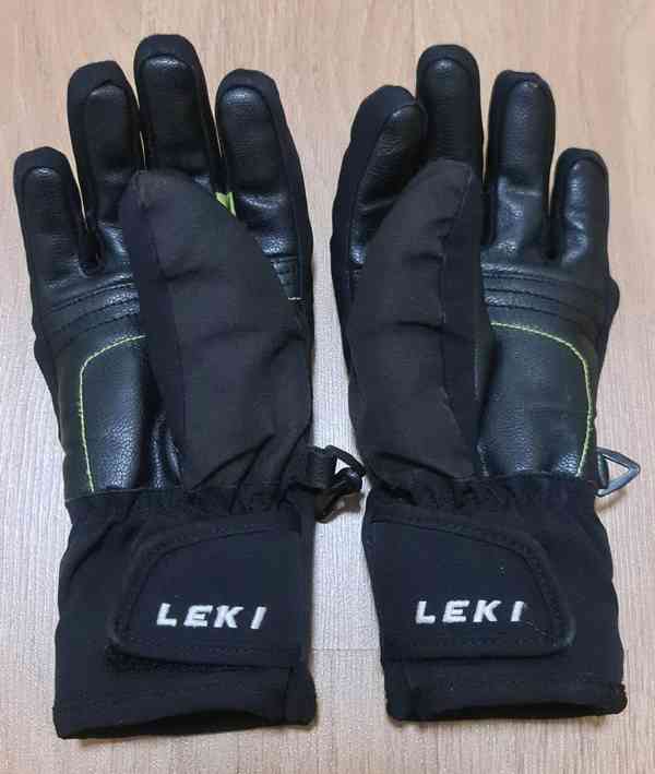 Dětské rukavice LEKI Max Junior black-lime, vel.4 - foto 2