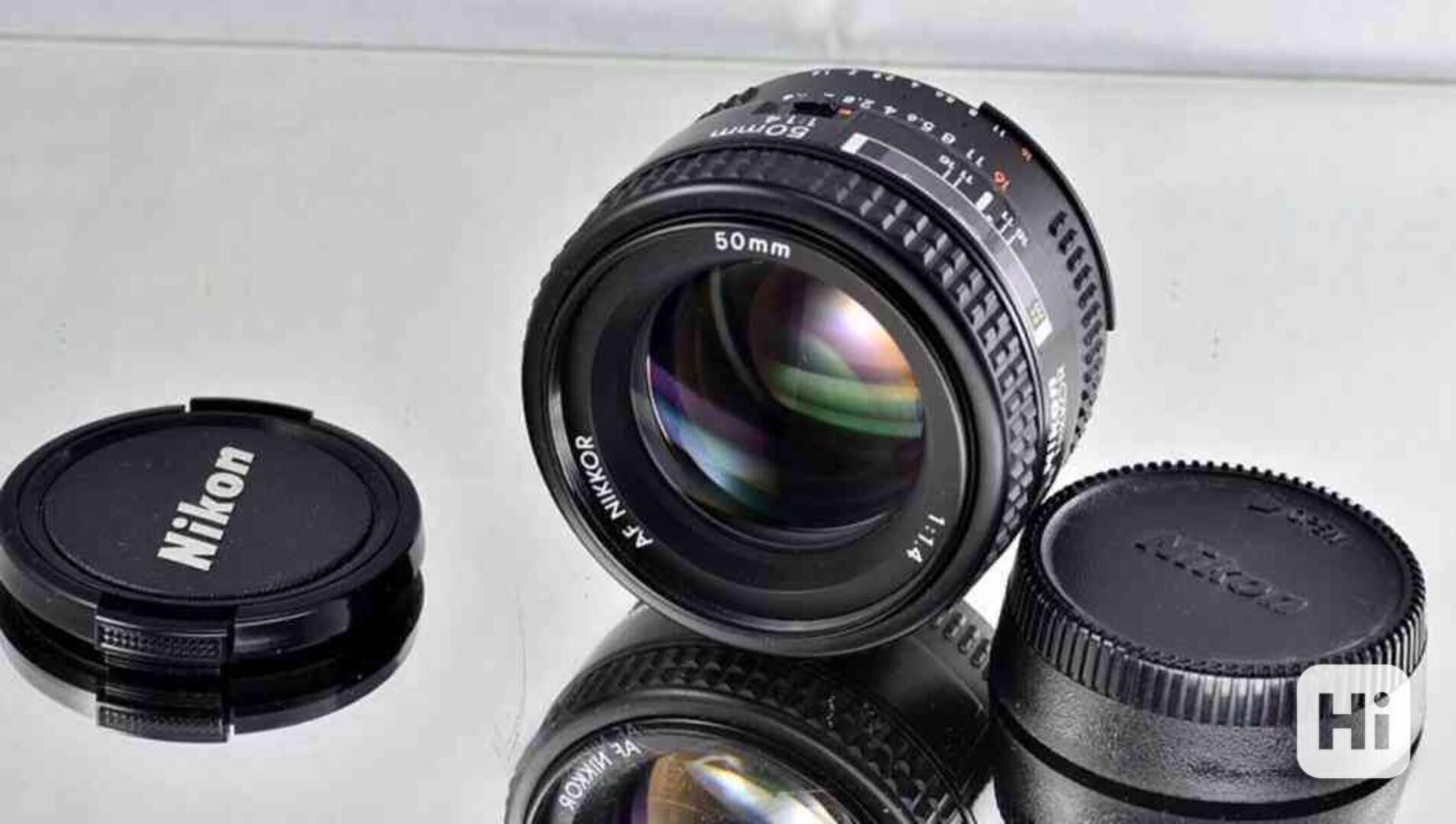 Nikon AF Nikkor 50mm f/1.4 **1:1.4, FX, PEVNÝ Objektiv - foto 1