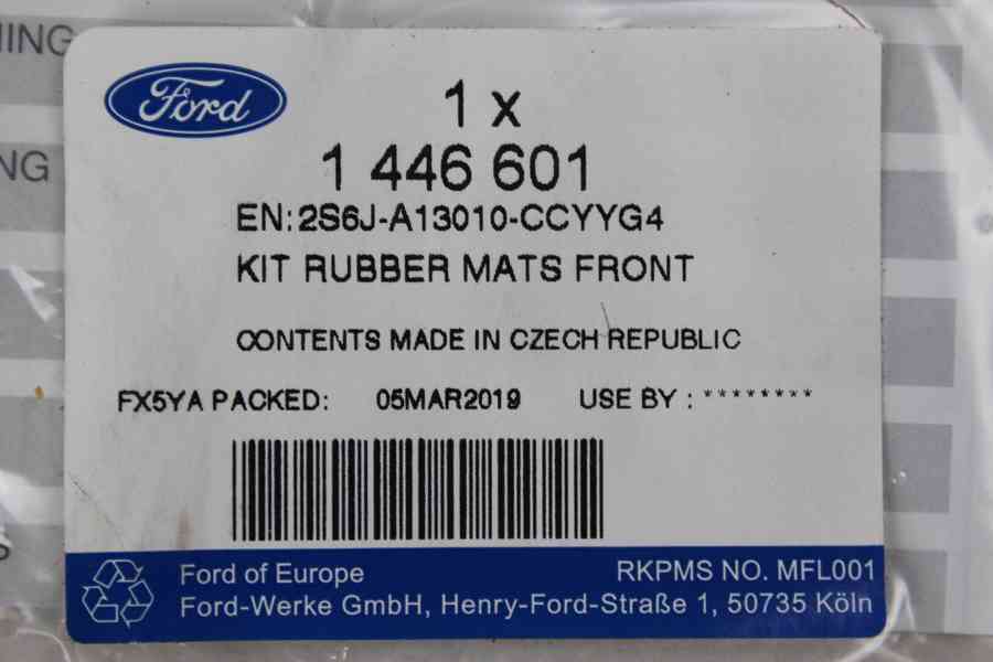 Gumové rohože FORD FIESTA pro MY 11/2001-2/2003 - foto 2