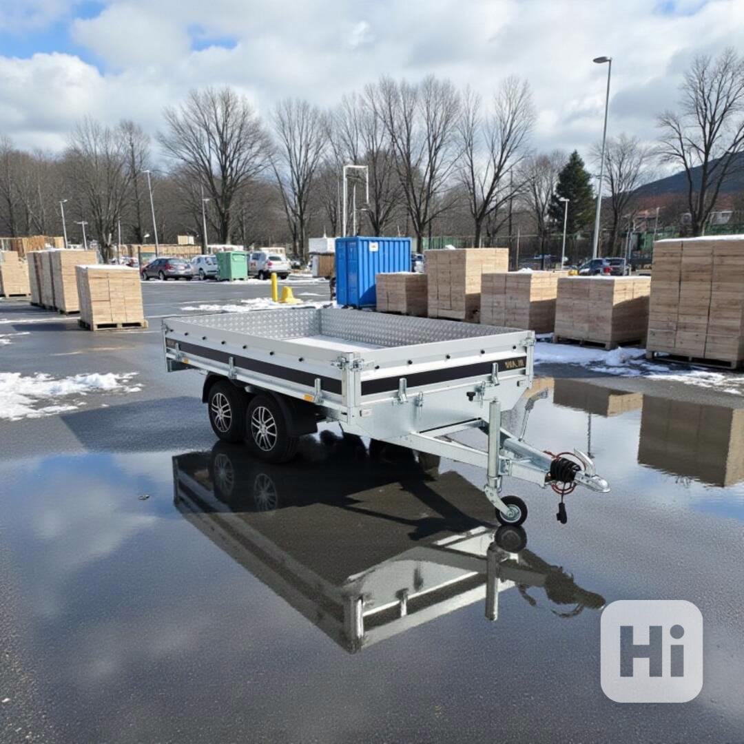 Nový bržděný přívěsný vozík 1500kg, 3,20m x 1,55m, DPH - foto 1
