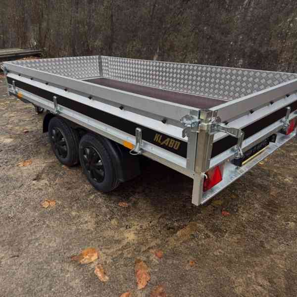 Nový bržděný přívěsný vozík 1500kg, 3,20m x 1,55m, DPH - foto 3