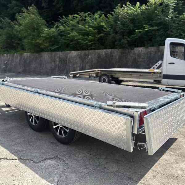 Nový bržděný přívěsný vozík 1500kg, 3,20m x 1,55m, DPH - foto 12