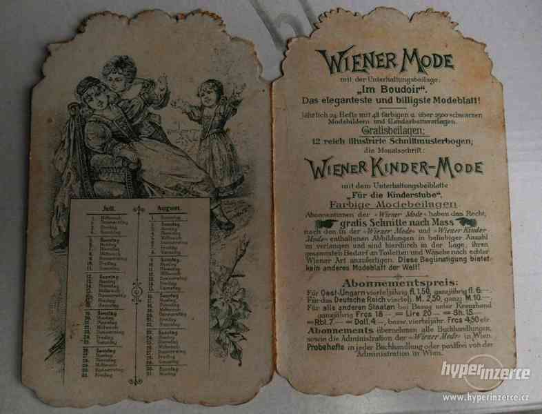 Kaléndář Wiener Mode 1896 - foto 2