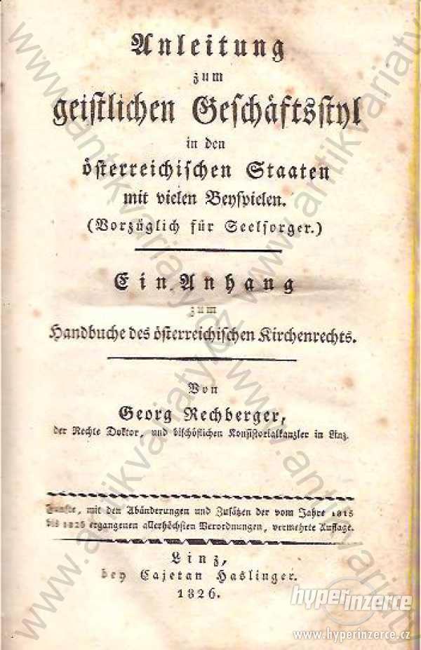 Anleitung zum geistlichen Geschäftsstyl  1826 - foto 1