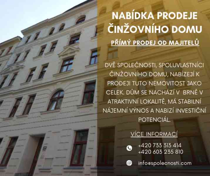 Prodej činžovního domu v centru Brna - foto 3