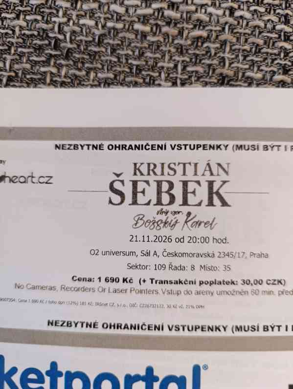 Vstupenky na koncert 