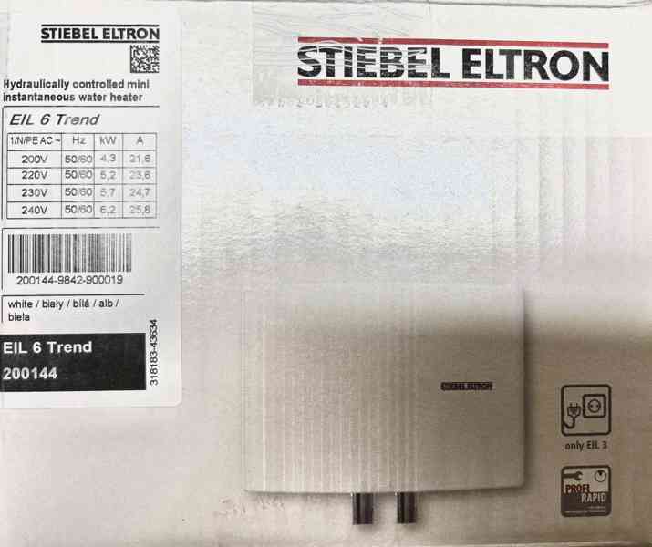 Prodám NOVÝ průtokový mini ohřívač Stiebel Eltron EIL 6 - foto 4