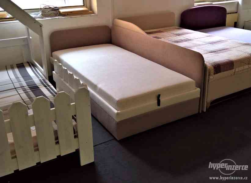 Čalouněná postel s úložným prostorem - foto 1
