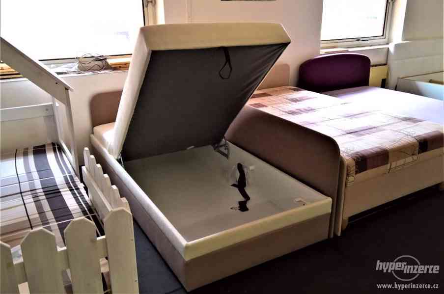 Čalouněná postel s úložným prostorem - foto 4
