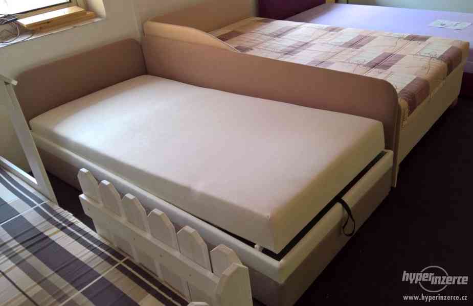 Čalouněná postel s úložným prostorem - foto 5