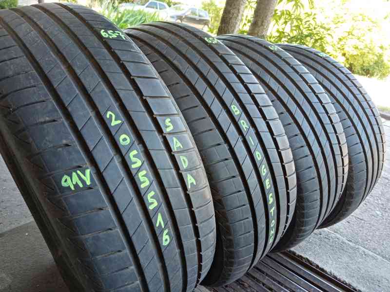 Letní pneu 4kusy 205/55/16 vzorek 95% BRIDGESTONE - dobírka - foto 2