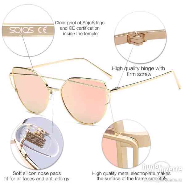 Luxusné slnečné okuliare s puzdrom handričkou v krabičke - foto 3