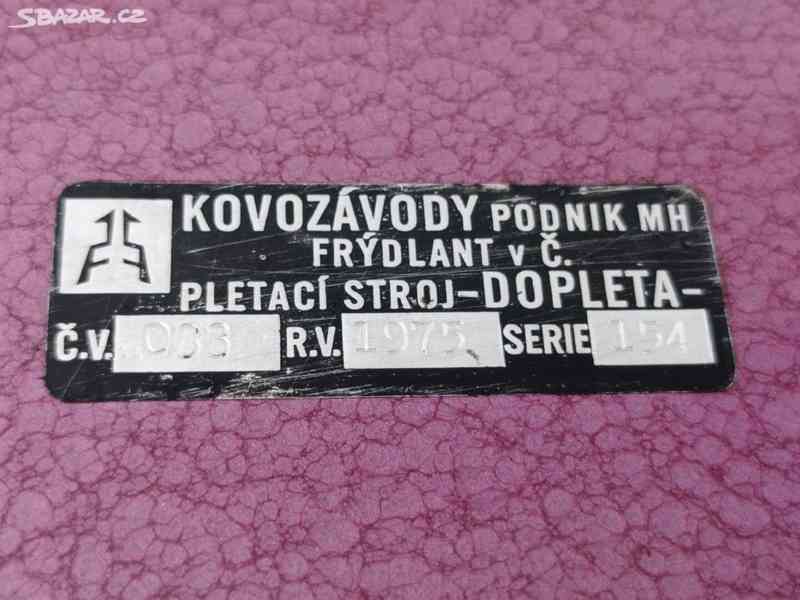 retro plně funkční pletací stroj ,,DOPLETA 180" - foto 8