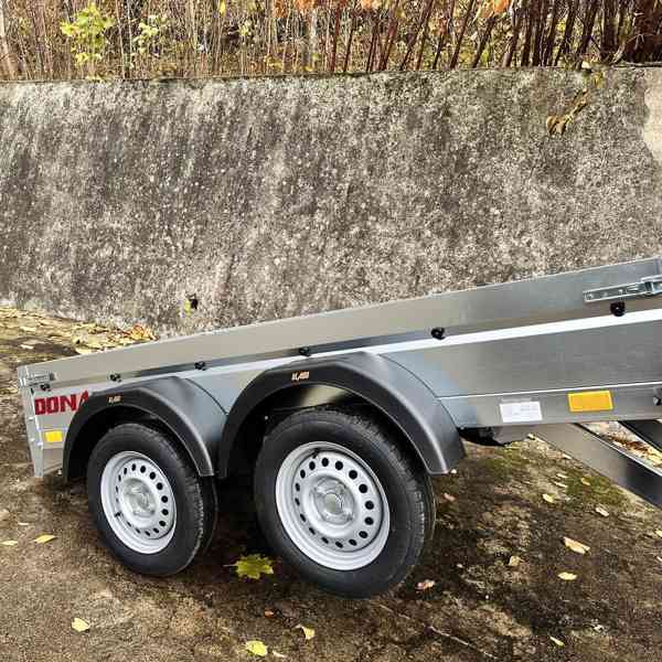 Přívěsný vozík sklopný NOVÝ 2,53mx1,30, 2x náprava 750kg,DPH - foto 6