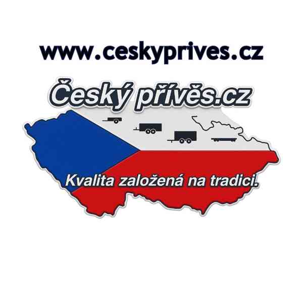 Přívěsný vozík sklopný NOVÝ 2,53mx1,30, 2x náprava 750kg,DPH - foto 22