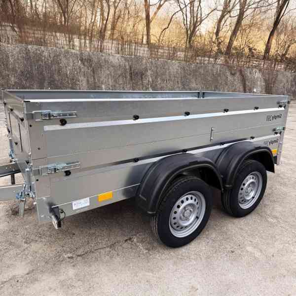 Přívěsný vozík sklopný NOVÝ 2,53mx1,30, 2x náprava 750kg,DPH - foto 19