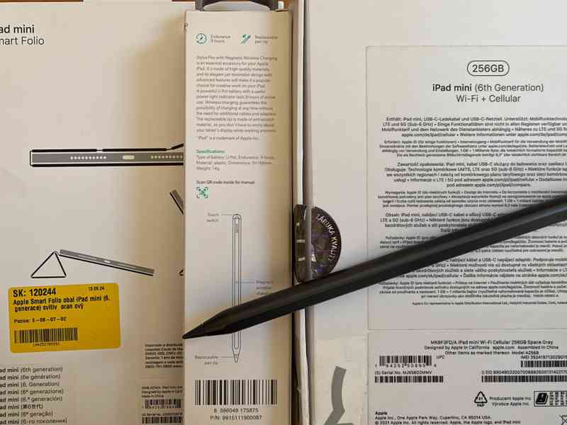 Apple iPad mini 256GB Cellular, obal, stylus, klávesnice - foto 9
