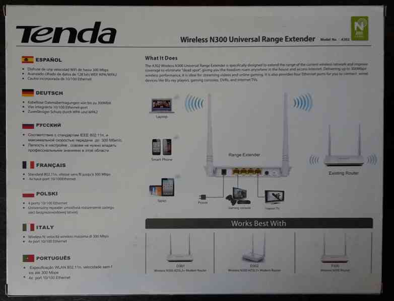 Tenda A302 Wireless-N Range Extender - foto 3